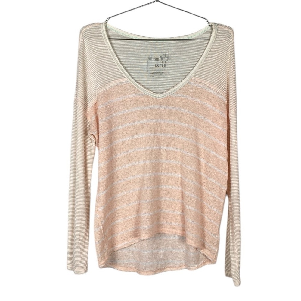 Free People striped long sleeve top